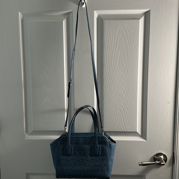 Coach Teal Taylor Eyelet Leather Carryall - Picture 8 of 16